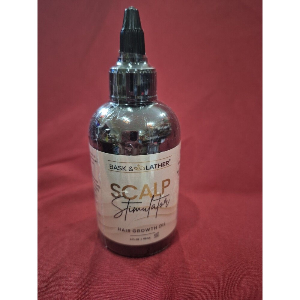 New Bask & Lather Scalp Stimulator Hair Growth Oil, Cold Pressed Mint & Rosemary